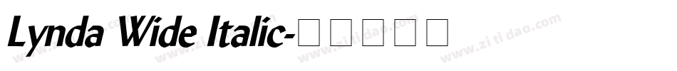 Lynda Wide Italic字体转换